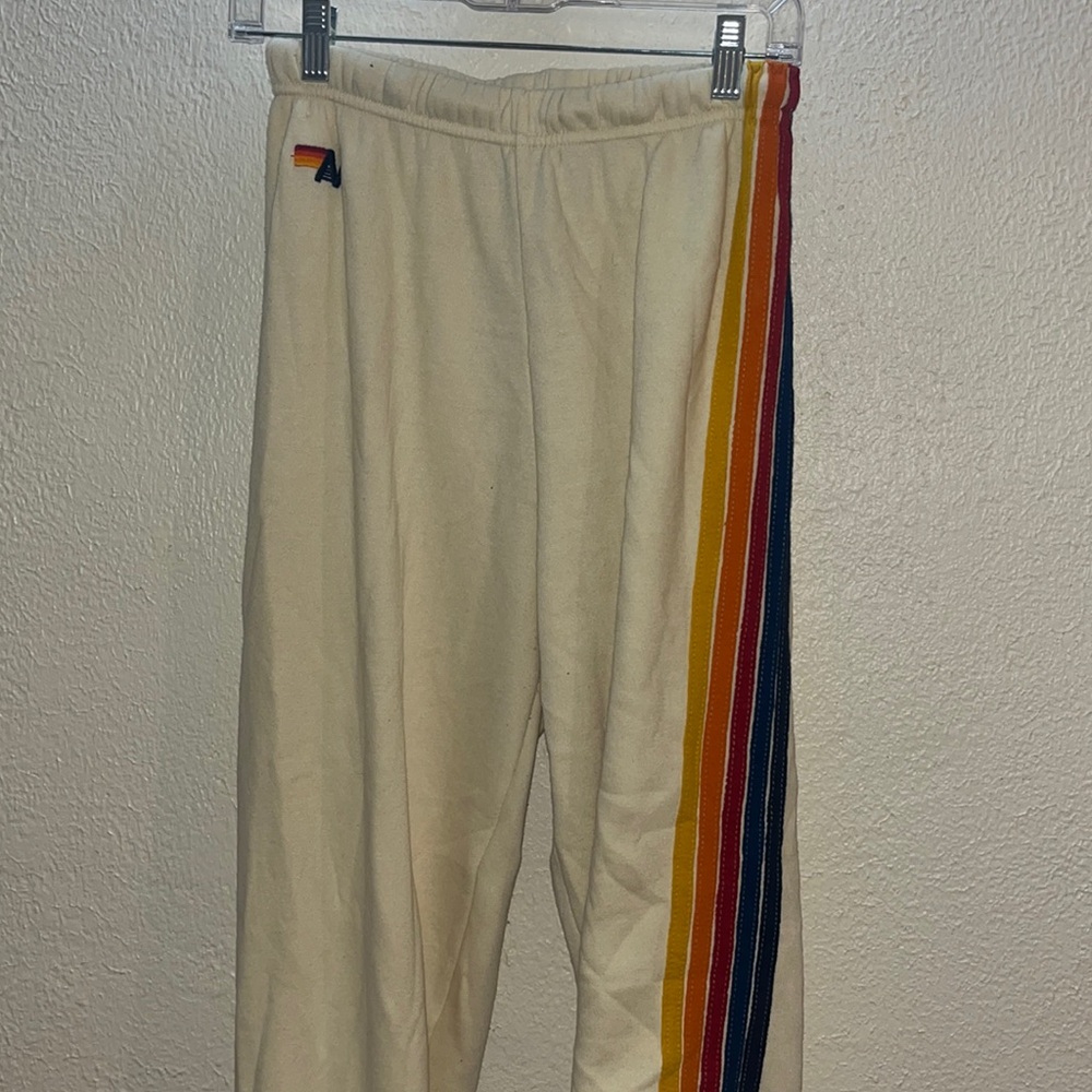 Aviator Nation Vintage White 5 Stripe Women’s Sweatpants